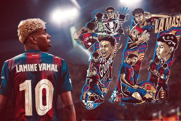 Lamine Yamal recibe la camiseta nmero 10 del FC Barcelona